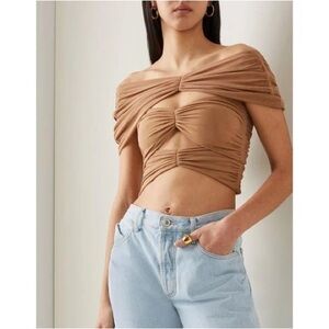 Alexander Wang ruched multilayer cropped top